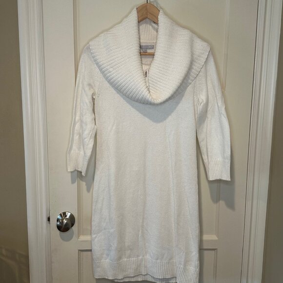 NWT - Old Navy Cowl Neck Sweater Dress, Off White -Size Small - Picture 1 of 8